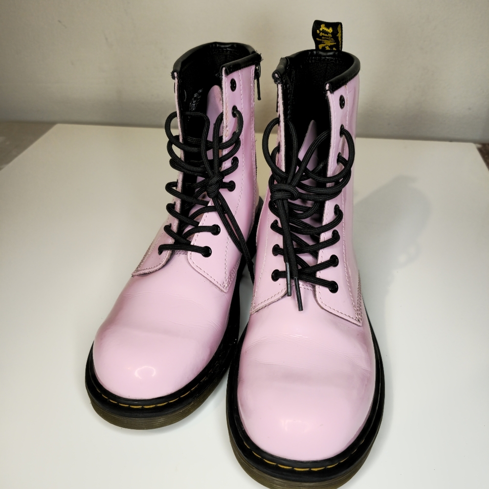 Dr. Martens Light Pink Combat Boots Size 5 - Picture 9 of 10